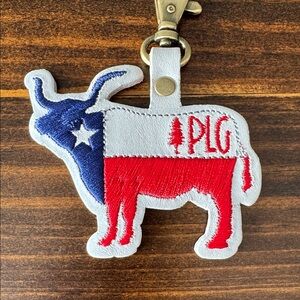 NEW Portland Leather Texas Longhorn Keychain